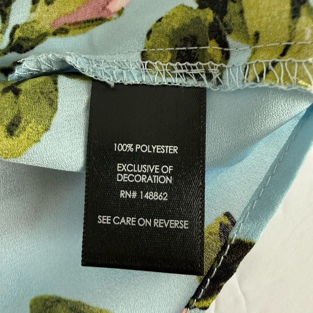 Torrid Sophie Camisole Top Women's 00 M/L Blue Floral Feminine Satin Eyelet - Picture 9 of 10